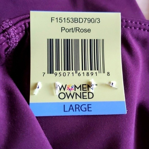 NWT Tangerine Womens 7/8 High Waist Active Rib Legging Tight Port Rose Size M - Picture 10 of 12